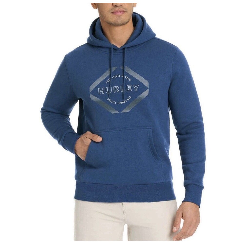 Hurley Men's Sweatshirt Pullover Hoodie Blue Color Size MEDIUM